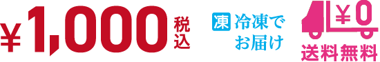 税込1000円 冷凍でお届け 送料無料